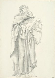 Draped Male Figure (sketchbook #2614), c. 1873-77. Creator: Sir Edward Coley Burne-Jones.