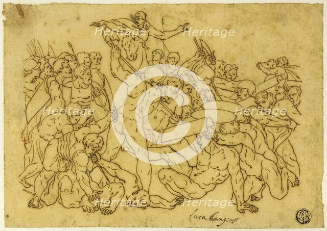 Joshua Halting the Sun and Moon, n.d. Creator: After Raffaello Sanzio, called Raphael  Italian, 1483-1558.