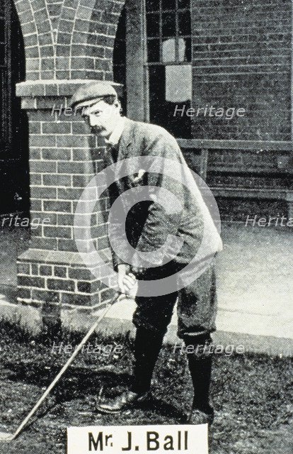 John Ball (1861-1940), British golfer, cigarette card, 1903. Artist: Unknown
