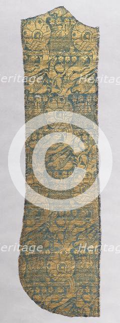 Chasuble Fragment with Realistic Animals, c. 1420. Creator: Unknown.