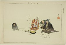 Sarusato, from the series "Pictures of No Performances (Nogaku Zue)", 1898. Creator: Kogyo Tsukioka.