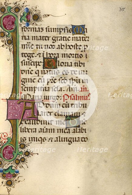 Decorated Text Page; Gualenghi-d'Este Hours, about 1469. Creator: Unknown.