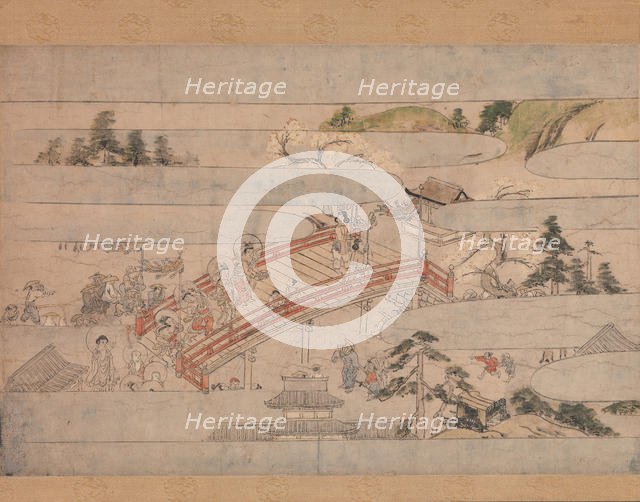 The Final Scene from A Long Tale for an Autumn Night (Aki no yonaga monogatari), ca. 1400. Creator: Unknown.