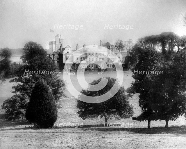 View of building across from fields, c1882. Artist: Unknown