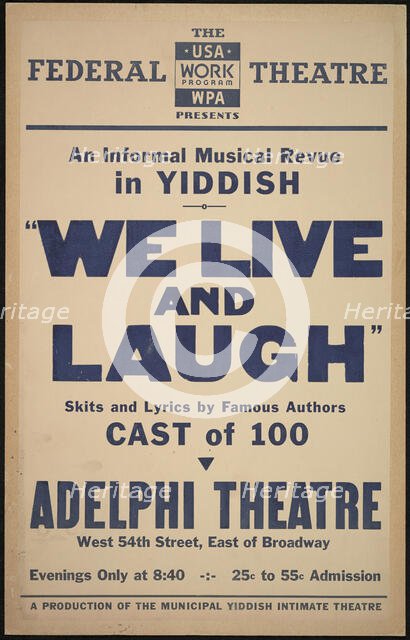 We Live and Laugh, New York, [1930s]. Creator: Unknown.