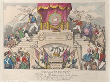 Transparency: Exhibited at R. Ackermann's in the Strand on the 27th November ..., November 27, 1815. Creator: Thomas Rowlandson.