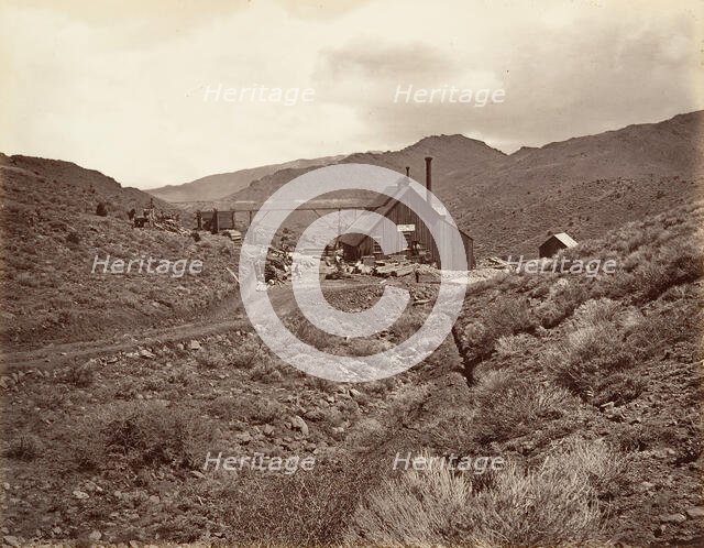 Sutro Tunnel Shaft No. 3, 1875, printed ca. 1876. Creator: Carleton Emmons Watkins.