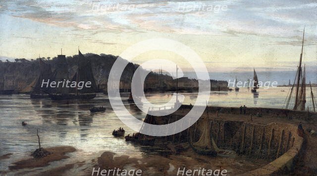 Low Tide, Appleton Ferry, 1890s. Creator: Charles Parsons Knight.