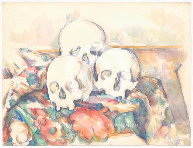 The Three Skulls, 1902/06. Creator: Paul Cezanne.