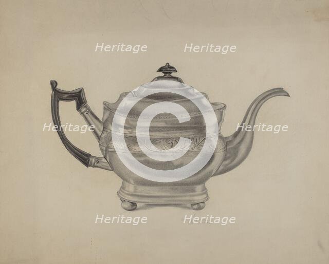 Teapot, c. 1938. Creator: Douglas Cox.