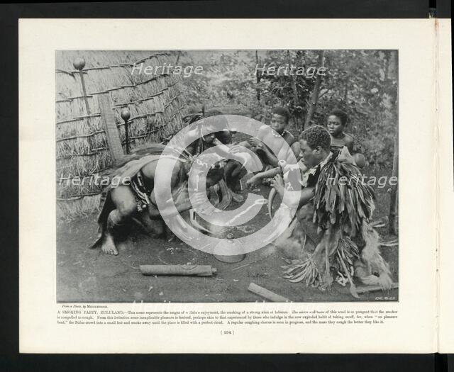 A Smoking Party, Zululand, South Africa, c1900?  Creator: John Middlebrook.