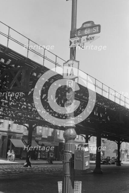 Street signs, 61st Street between 1st and 3rd Avenues, New York, 1938. Creator: Walker Evans.