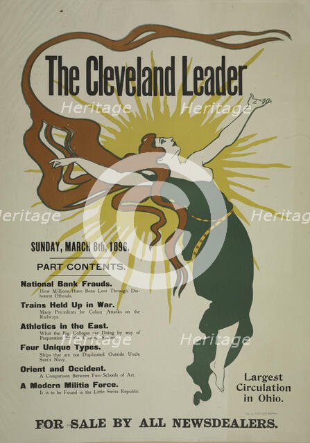 The Cleveland leader. Sunday, March 8th, 1896. c1893 - 1897. Creator: Unknown.