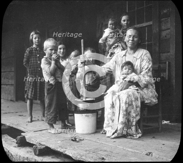 Butter-making, Appalachia, USA, c1917. Artist: Cecil Sharp