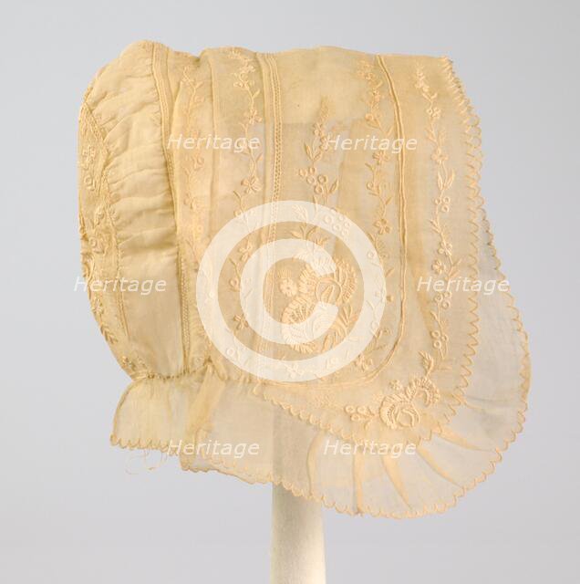 Cap, American, ca. 1830. Creator: Unknown.