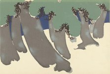 Windswept Pines (Sonarematsu). From the series "A World of Things (Momoyogusa)", 1909-1910. Creator: Sekka, Kamisaka (1866-1942).