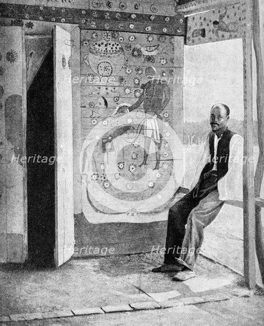 On the threshold of a voodoo temple, Haiti, 1922. Artist: Unknown