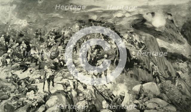 'The Scene on Spion Kop - Major Thorneycroft's Desperate Situation', 1900. Creator: Frank Craig.