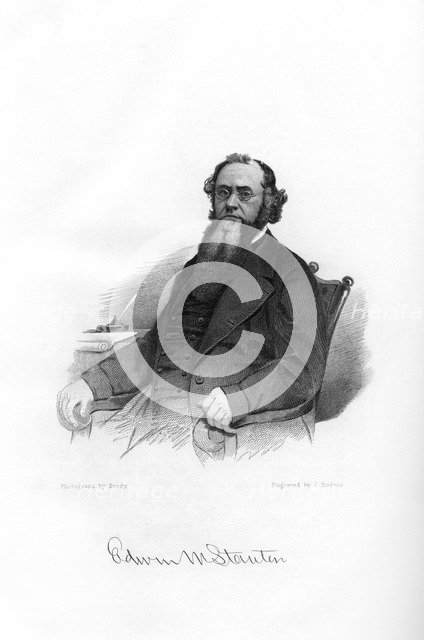 Edwin McMasters Stanton, American lawyer, politician, 1862-1867. Artist: Brady