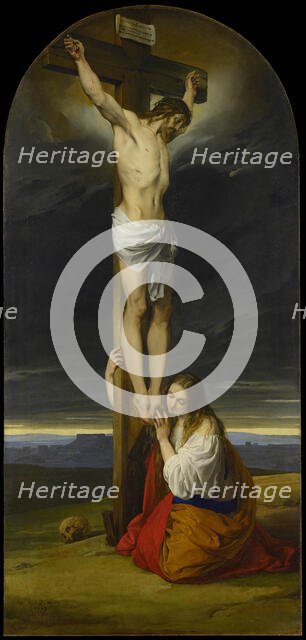 Crucifixion with Mary Magdalene , 1827. Creator: Hayez, Francesco (1791-1882).