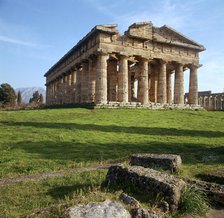 The so-called temple of Neptune at Paestum, 5th century BC. Artist: Unknown