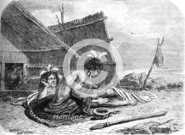 'Tattooing a Maori Chief', c1880. Artist: Unknown.