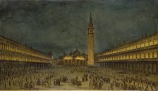A Night Procession in the Piazza San Marco, c1755. Artist: Francesco Guardi.