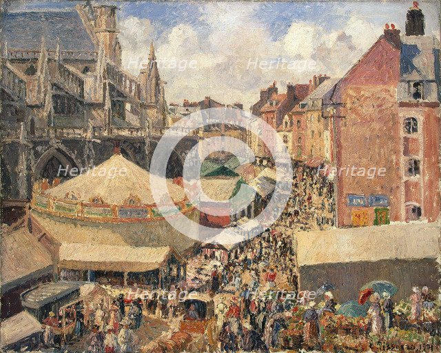 The Fair in Dieppe, Sunny Morning', 1901. Creator: Pissarro, Camille (1830-1903).