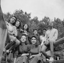 Campers singing at Camp Gaylord White, Arden, New York, 1943. Creator: Gordon Parks.