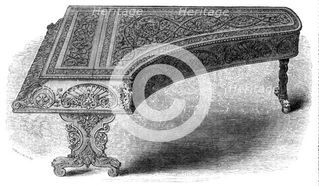 The International Exhibition: concert grand pianoforte, by Kirkman and Son, in the Indian..., 1862. Creator: Harvey Orrin Smith.