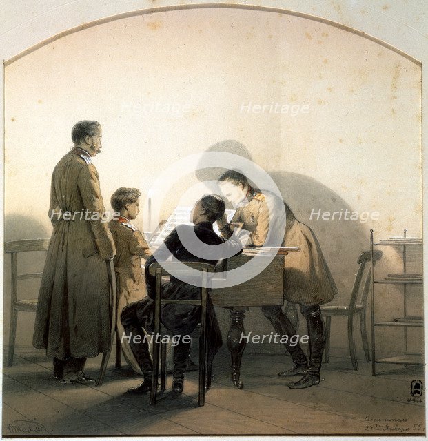 At the Piano', 1855. Creator: Timm, Vasily (George Wilhelm) (1820-1895).