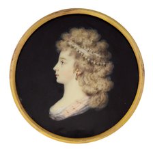 Portrait of Empress Elizabeth Alexeievna, Princess Louise of Baden (1779-1826), ca 1792. Creator: Ritt, Augustin Christian (1765-1799).