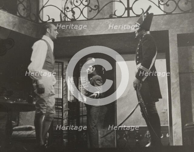 Men with bayonet and sword, 1938. Creator: Unknown.