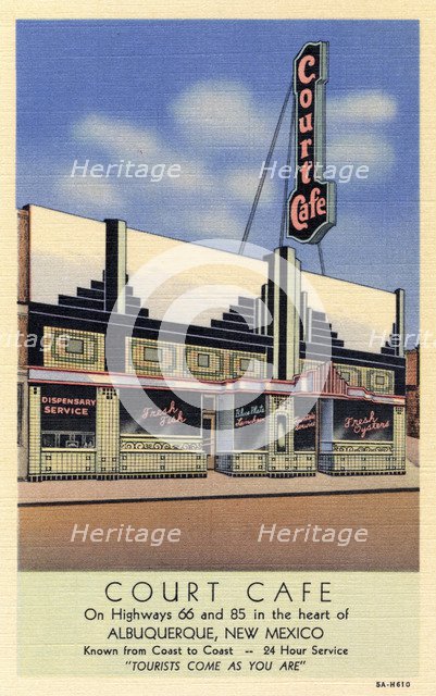 Court Cafe, Albuquerque, New Mexico, USA, 1935. Artist: Unknown