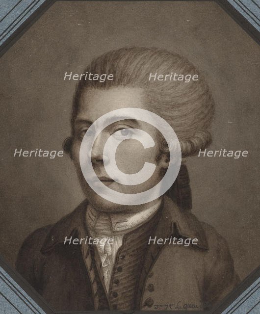 Self-Portrait, 1786. Creator: Lequeu, Jean-Jacques (1757-1826).