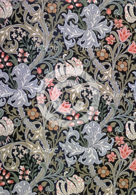'Golden Lily', wallpaper designed by John Henry Dearle for Morris and Company, 1897. Artist: John Henry Dearle