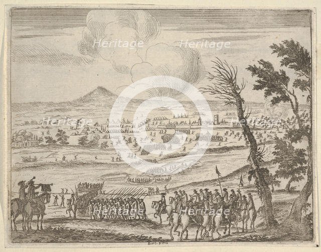 Francesco I d'Este Protects the French in Casalmaggiore from the Siege of the Spanish, fro..., 1659. Creator: Bartolomeo Fenice.