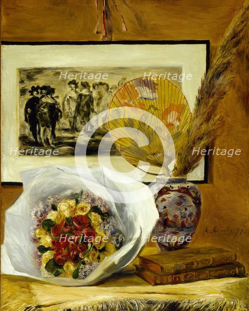 Still Life with Bouquet, 1871. Artist: Renoir, Pierre Auguste (1841-1919)