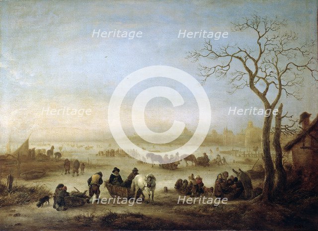 Frozen Lake', 1648. Creator: Ostade, Isaac van  .