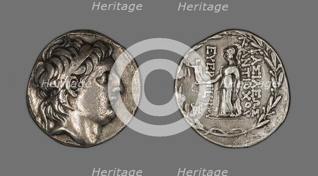 Tetradrachm (Coin) Portraying King Antiochus VII Euergetes Sidetes, 138-129 BCE. Creator: Unknown.