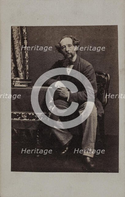 Portrait of Charles Dickens (1812-1870), 1860s. Creator: Anonymous.