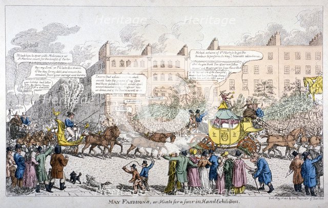 'May Fashions, or Hints for a Four in Hand Exhibition', 1813. Artist: C Williams