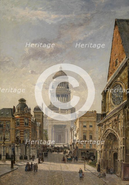 Regentschapstraat in Brussels, c1860-1890. Creator: Gustave Walckiers.