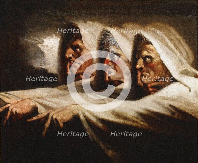 The Weird Sisters (The Three Witches), ca 1782. Artist: Füssli (Fuseli), Johann Heinrich (1741-1825)