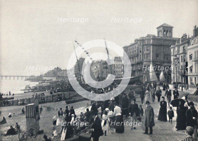 'Hastings - The Front, Showing Pier', 1895. Artist: Unknown.