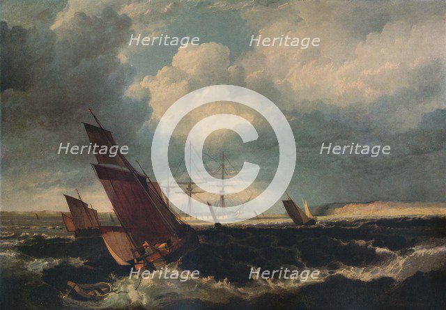 'Guardship off the Nore', c1844. Artist: Clarkson Stanfield.