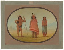 Cochimtee Chief, His Wife, and a Warrior, 1855/1869. Creator: George Catlin.
