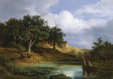 Oaks beside the Water, 1832. Creator: Christian Morgenstern.