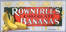 Box top for Rowntree's Chocolate Bananas, 1910s. Artist: Unknown