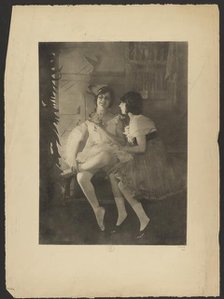 Portrait of girl and ballerina, 1915. Creator: Constant Puyo.